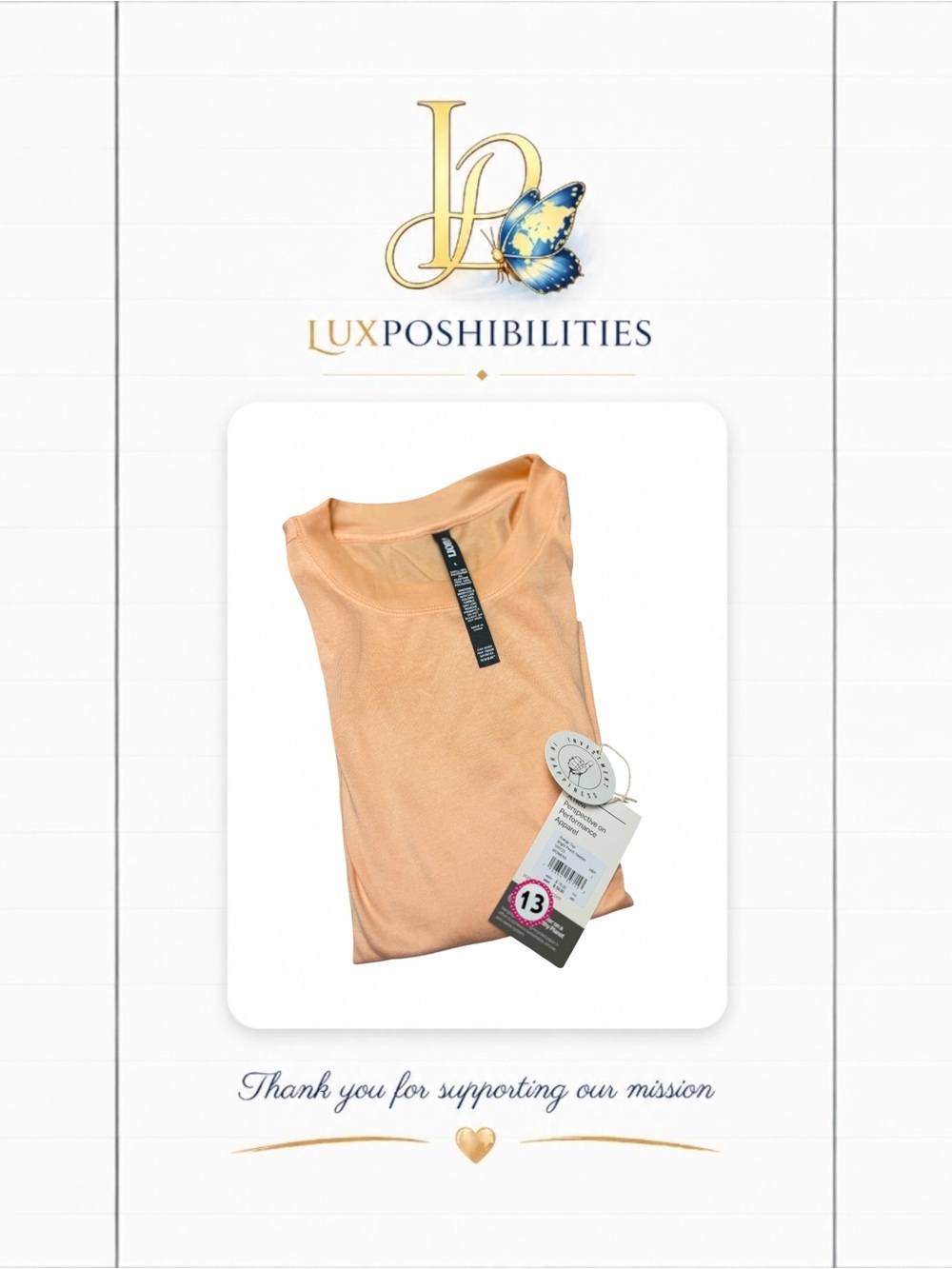Vuori Short Sleeve Tee in Peach